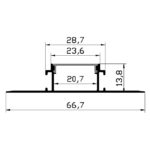 چراغ خطی توکار مدل AR6 - Image 3