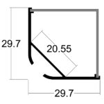 دیاگرام ابعاد چراغ خطی مدل AS7