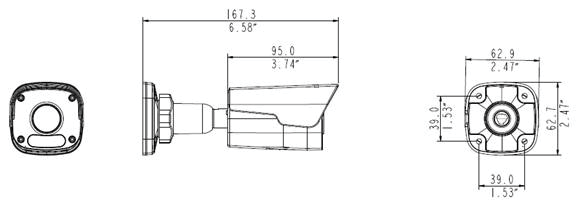 دوربین مداربسته تحت شبکه بولت حارس مدل HARES IPC-E1F2D-I30 4.0MM