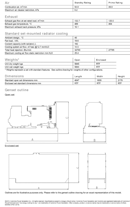 دیزل ژنراتور کامینز مدل Cummins C825 D5A