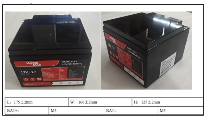456 باطری یو پی اس ups ولتامکس voltamax لیتیوم مدل 12.8 ولت 27 آمپر ساعت(2025) - Image 4