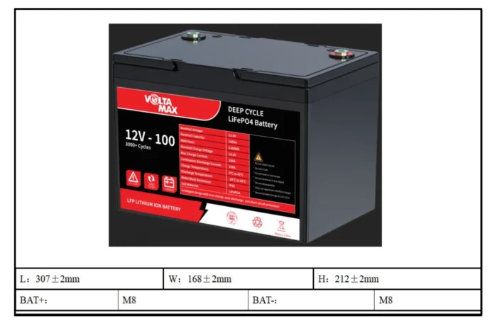 951 باطری یو پی اس ups ولتامکس voltamax لیتیوم مدل 12.8 ولت 100 آمپر ساعت(2025) - Image 4