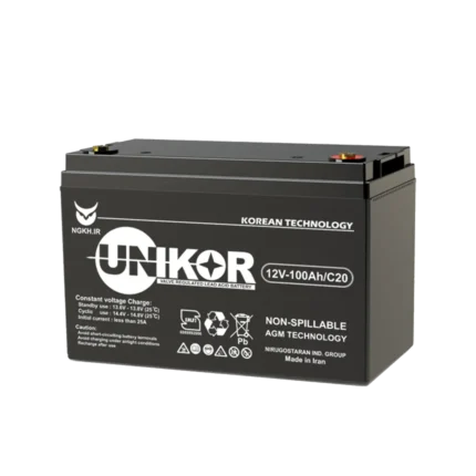 باطری یو پی اس یونیکور 12 ولت 100 آمپرساعت Unikor Ups Battery