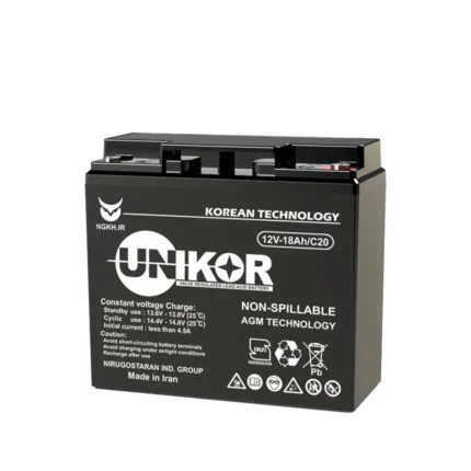 باطری یو پی اس یونیکور 12 ولت 18 آمپرساعت Unikor Ups Battery