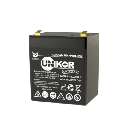باطری یو پی اس یونیکور 12 ولت 4.5 آمپرساعت Unikor Ups Battery