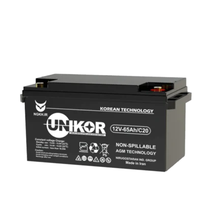 باطری یو پی اس یونیکور 12 ولت 65 آمپرساعت Unikor Ups Battery